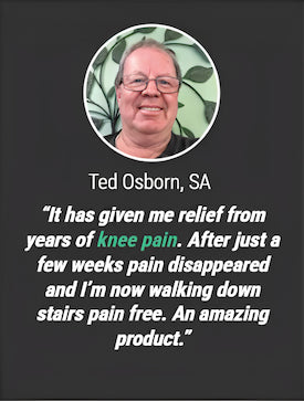 Ted Osborn from SA has found relief from years of knee pain